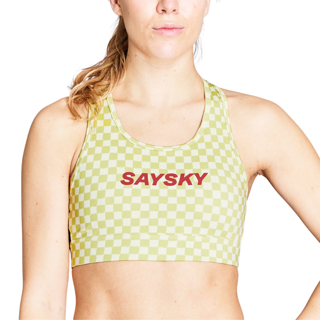 SAYSKY Women's Checker Combat Sports Bra