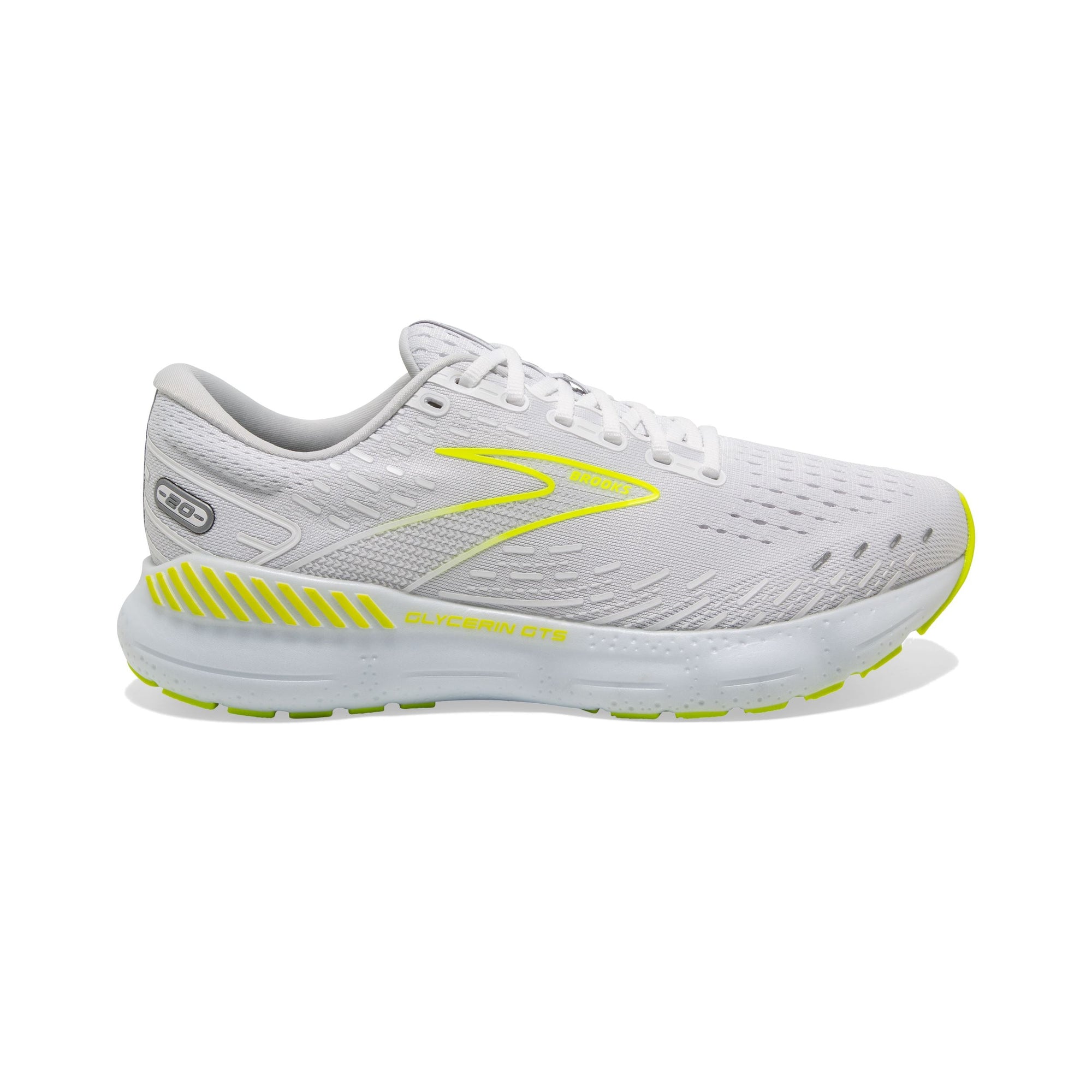 Brooks Men's Glycerin GTS 20 Road Running Shoes White/Nightlife US 9 Regular