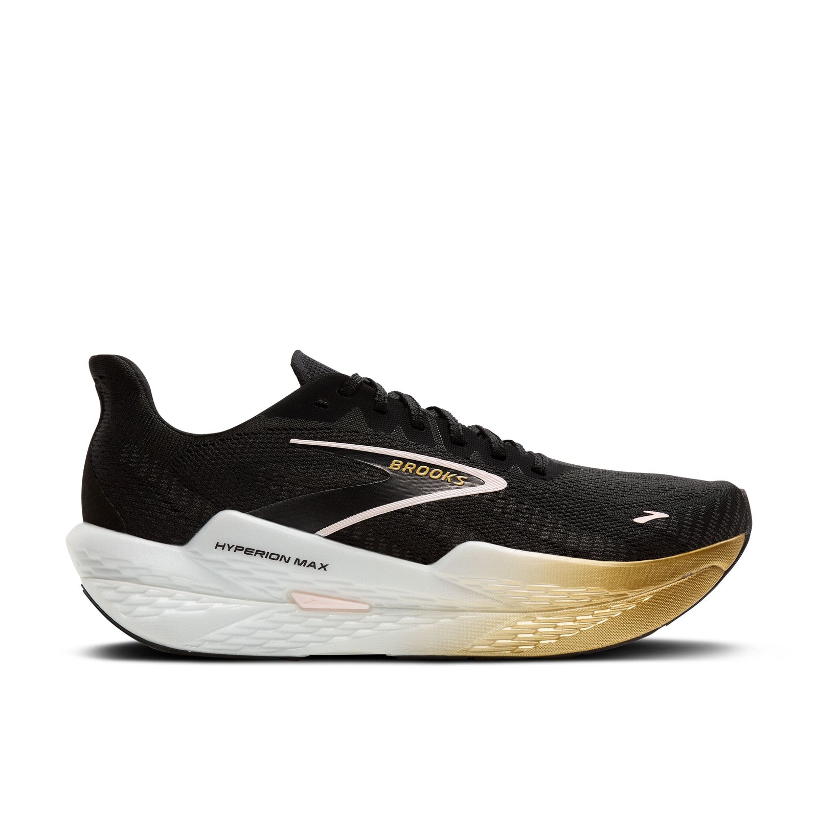 Brooks Men's Hyperion Max 2 Road Running Shoes Black/Gold/Pink US 8.5 