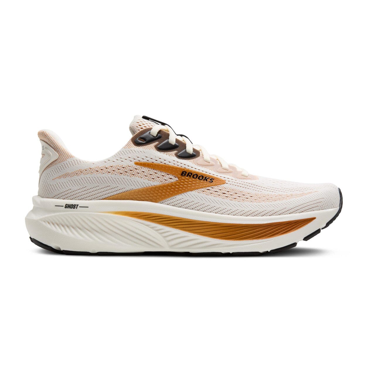 Brooks Men's Ghost 17 Road Running Shoes Coconut/Honey/Black Medium (D) US 8.5