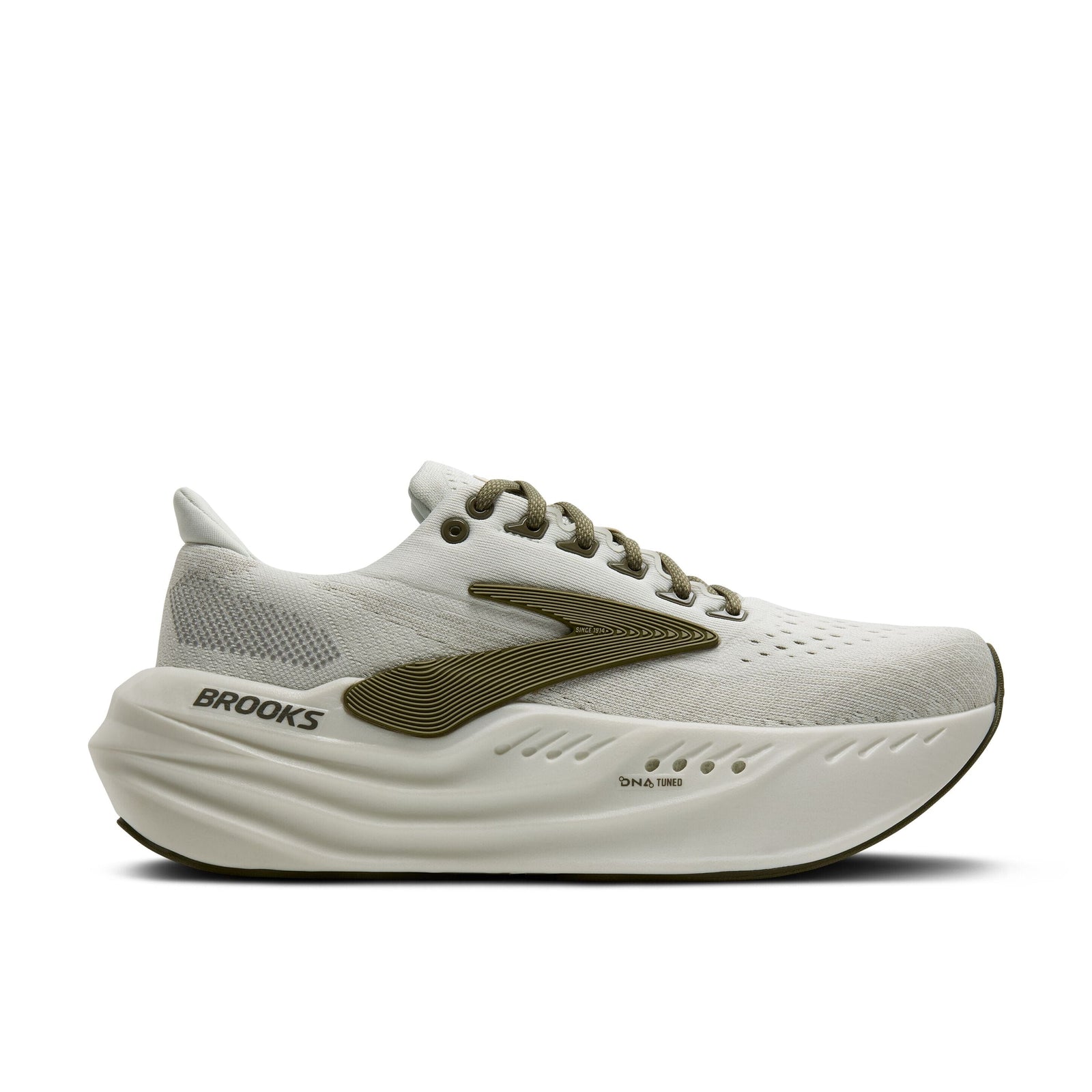Brooks Men's Glycerin Max Road Running Shoes Grey/Dusty Olive/Tea Medium (D) US 9