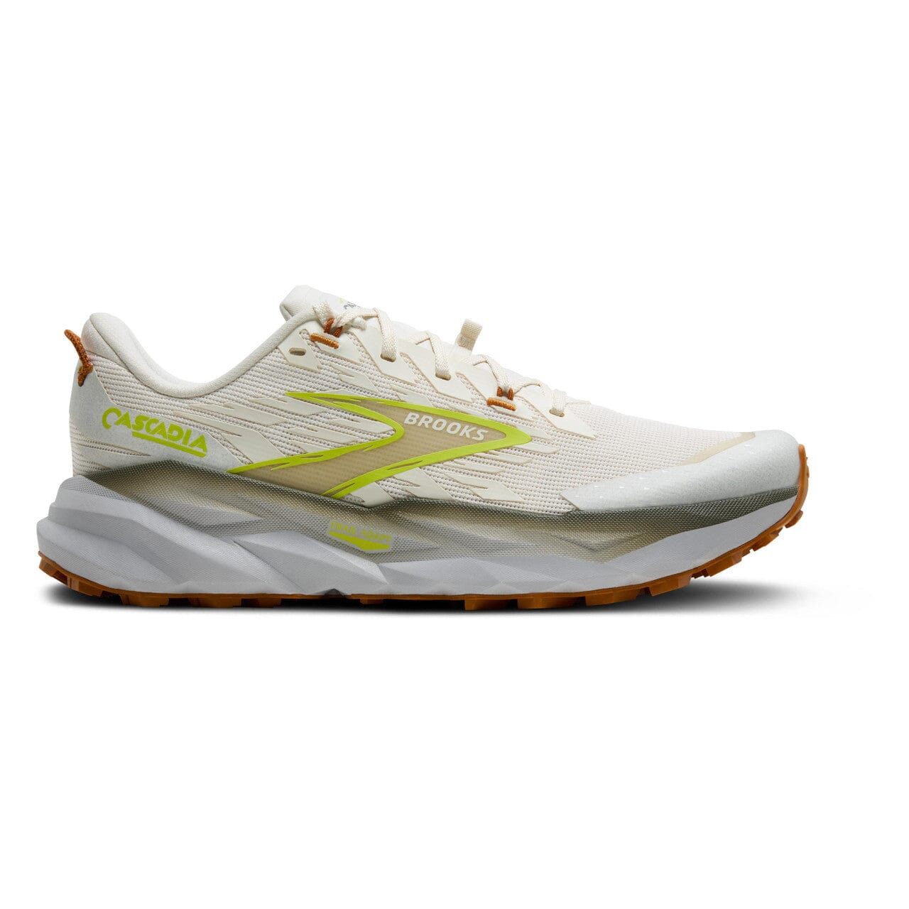 Brooks Cascadia 19 Men's Trail Running Shoes Coconut/Olive/Ginger Medium (D) US 8.5