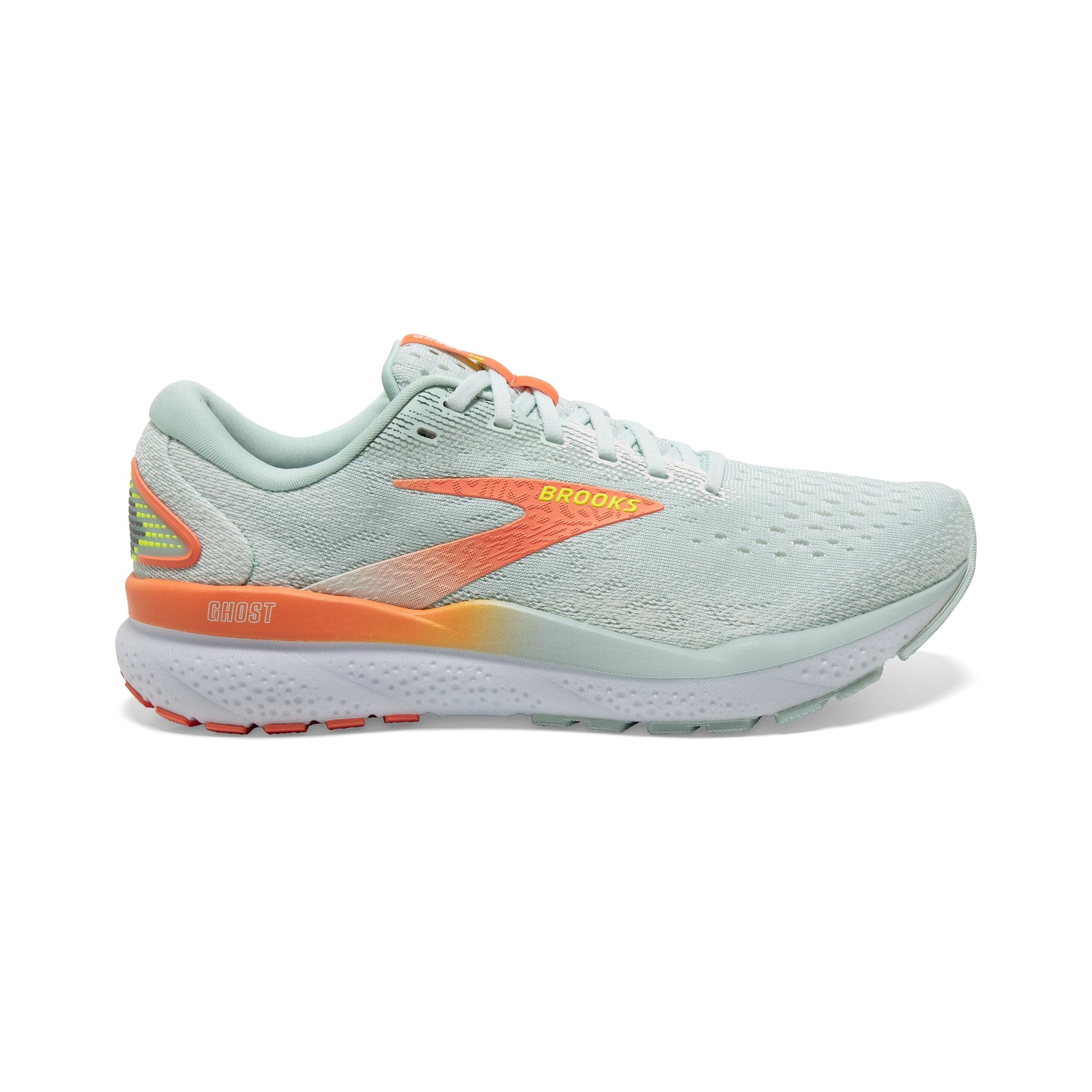 Brooks Women's Ghost 16 Road Running Shoes Skylight/Coconut/Sunset Regular (B) US 6.5