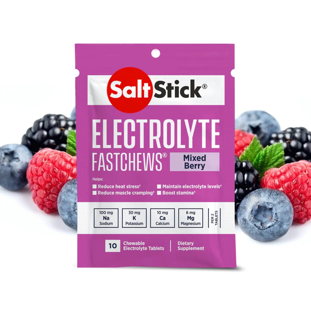SaltStick Fast Chews 10ct Pack Mixed Berry 