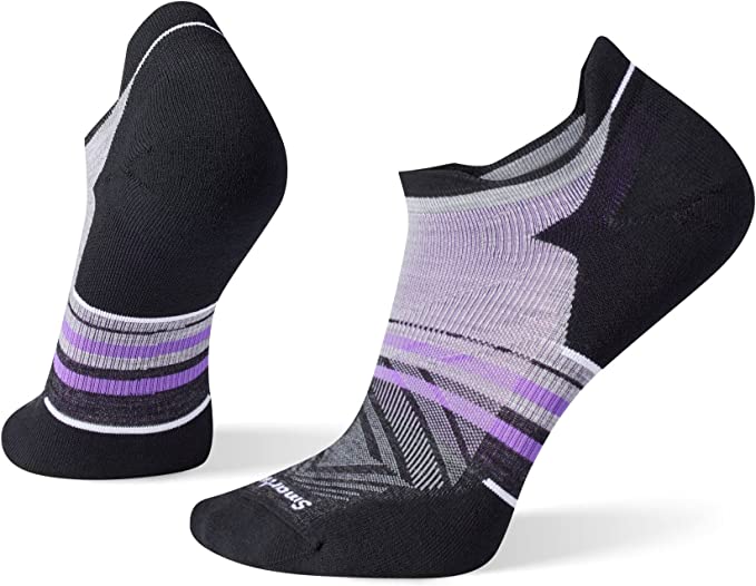 Smartwool Run Targeted Cushion Low Ankle Pattern Socks Light Gray 039 M 