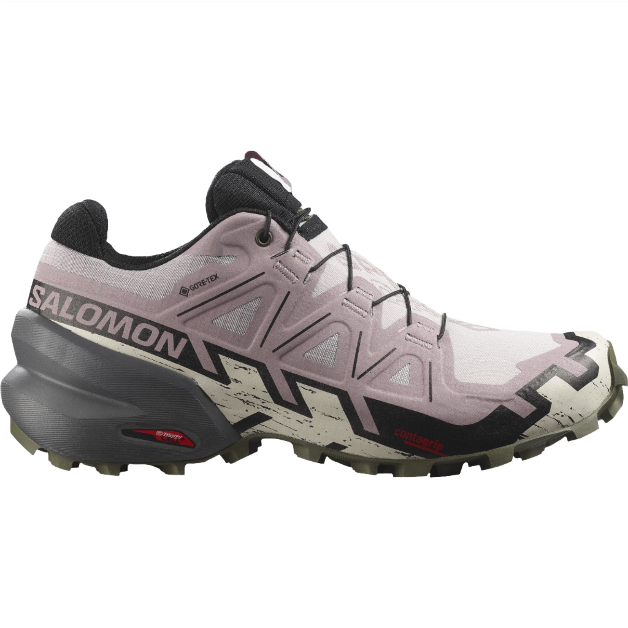 Salomon Speedcross 6 GTX Women's Trail Running Shoes Ashes Of Roses/Black/Olive Night US 6.5 