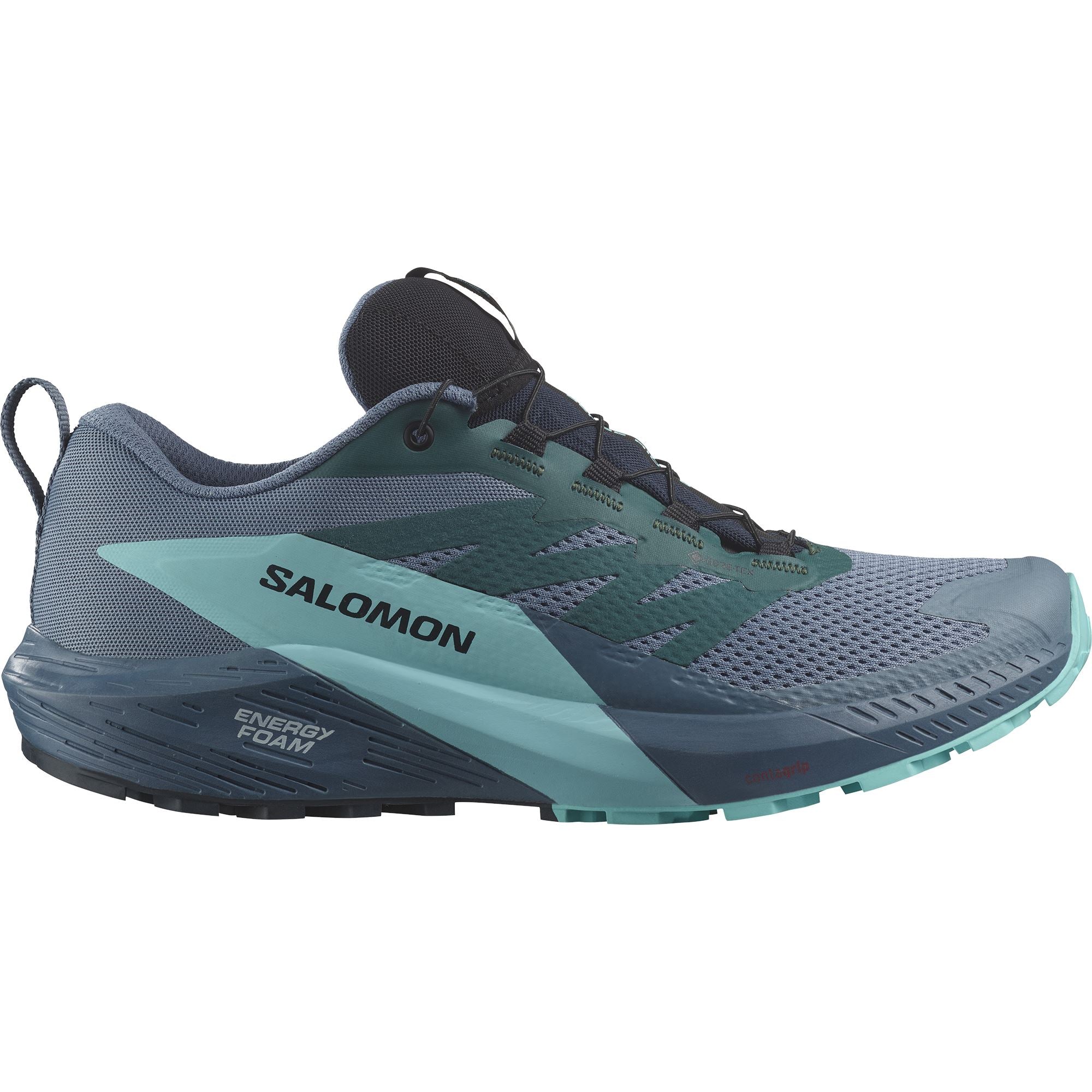 Salomon Sense Ride 5 GTX Men's Trail Running Shoes Carbon / Blue Radiance / China Blue US 8.5 