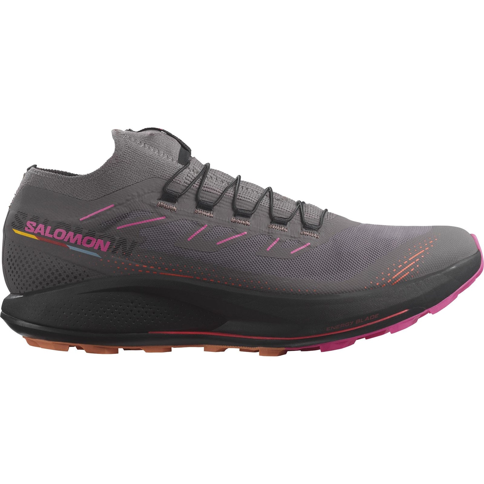Salomon Pulsar Trail Pro 2 Men's Trail Running Shoes Plum Kitten/Black/Pink Glo US 7.5 