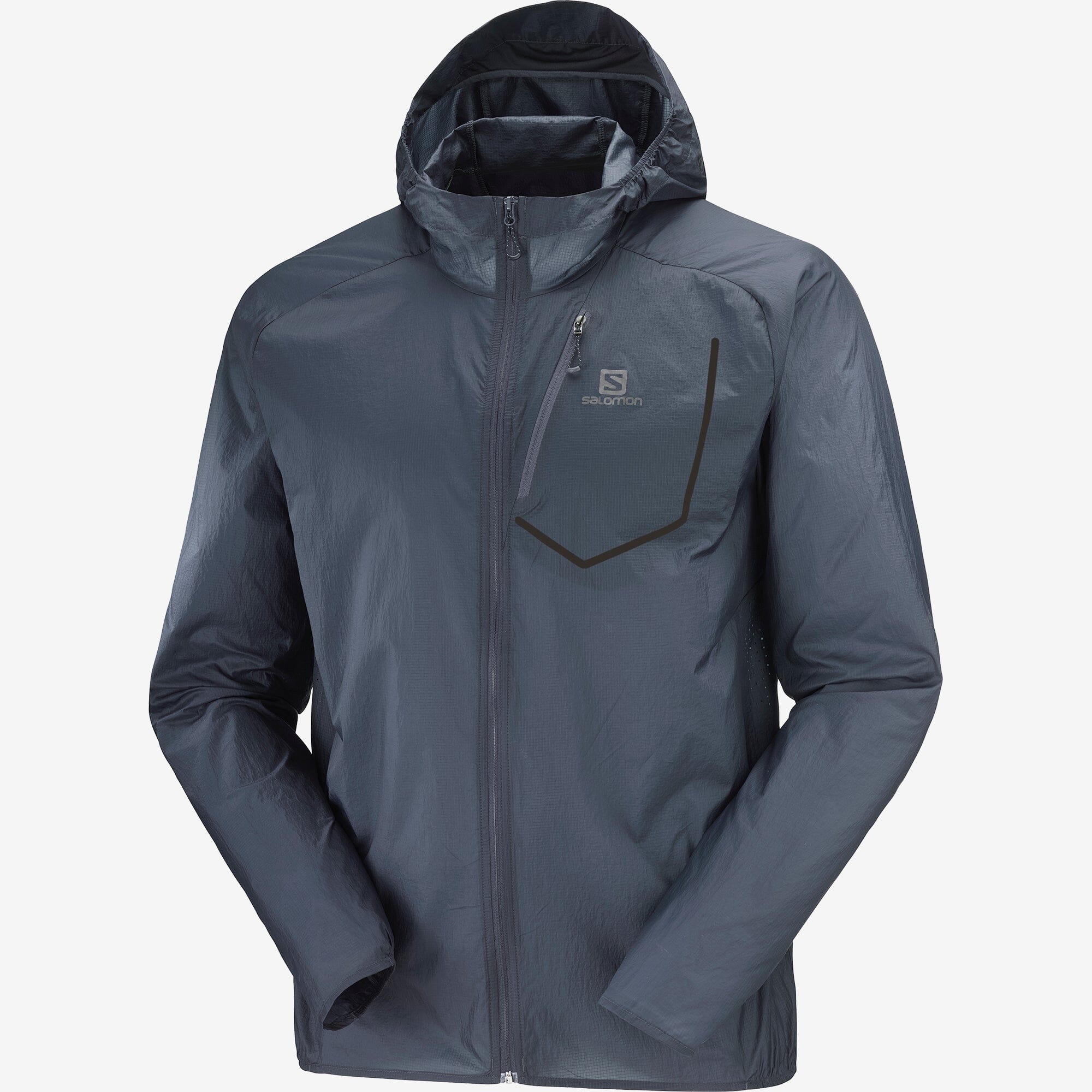 Salomon Bonatti Aero Wind Unisex Wind Jacket Ebony M 