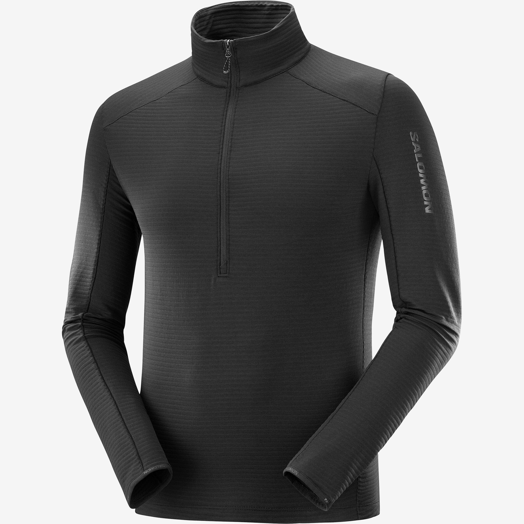 Salomon Outline Men's Half Zip Midlayer Deep Black L 