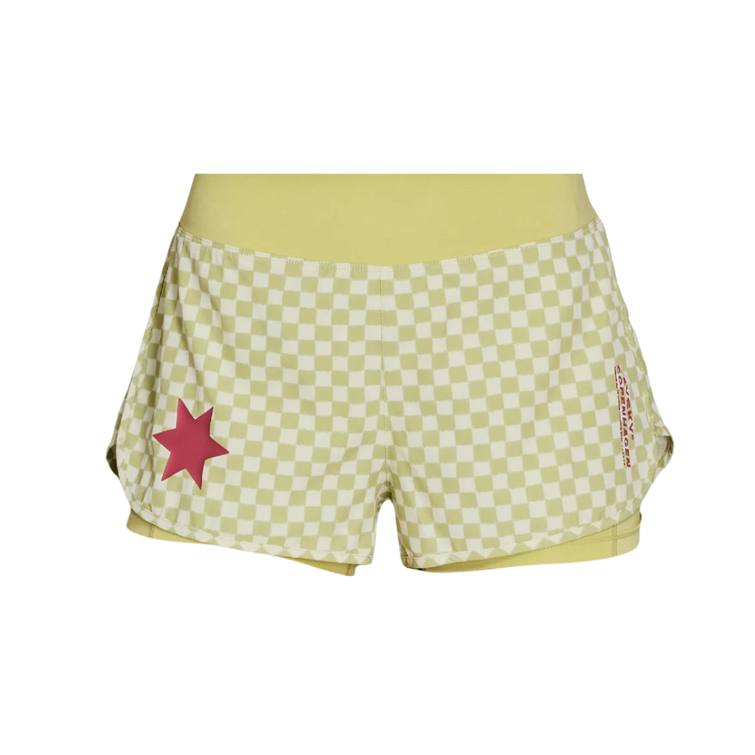 SAYSKY Women's Checker 2 in 1 Pace Short 3"
