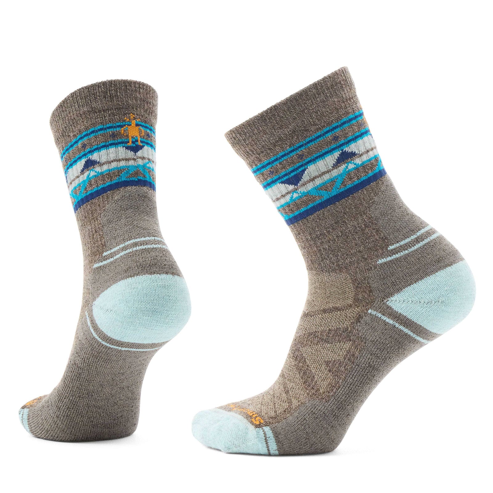 Smartwool Women's Hike Light Cushion Zig Zag Valley Mid Crew Socks Military Olive/Fossil M83 M (EU 38-41) 