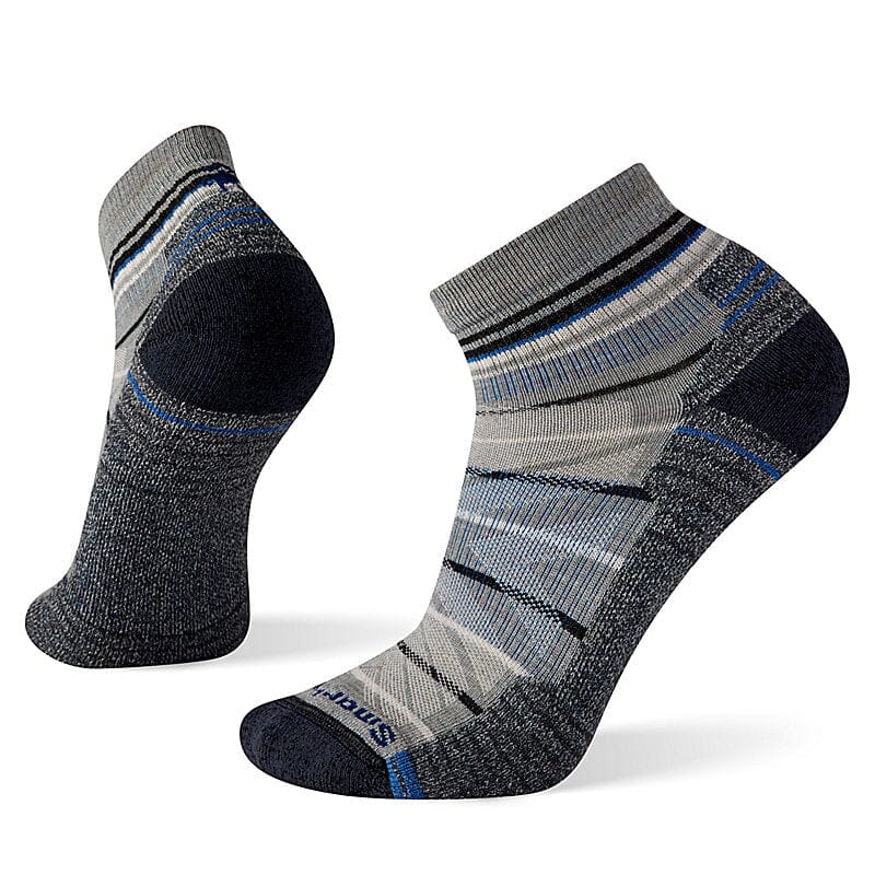 Smartwool Hike Light Cushion Pattern Ankle Socks Lunar Grey E47 M 