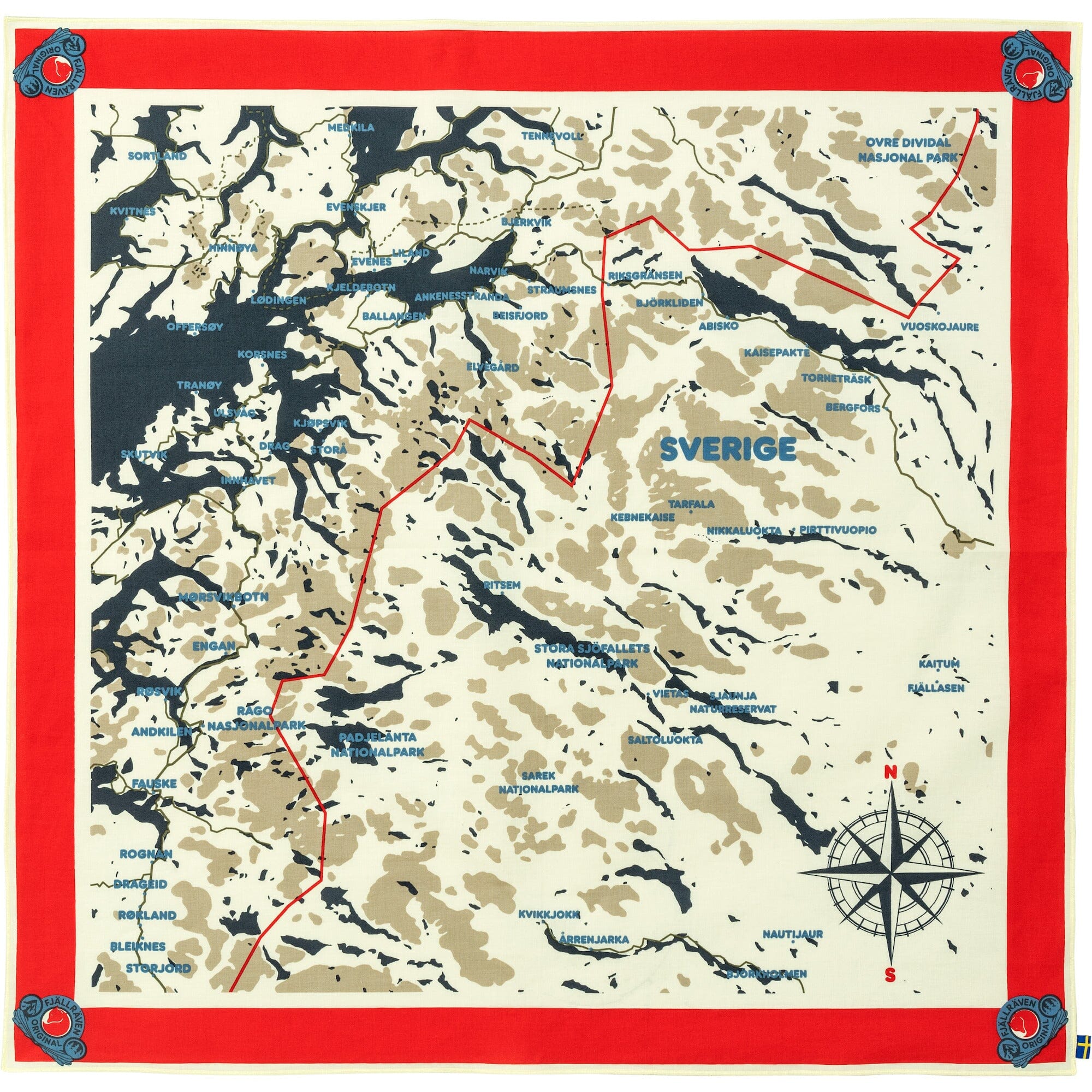 Fjallraven Swedish Classic Map Scarf