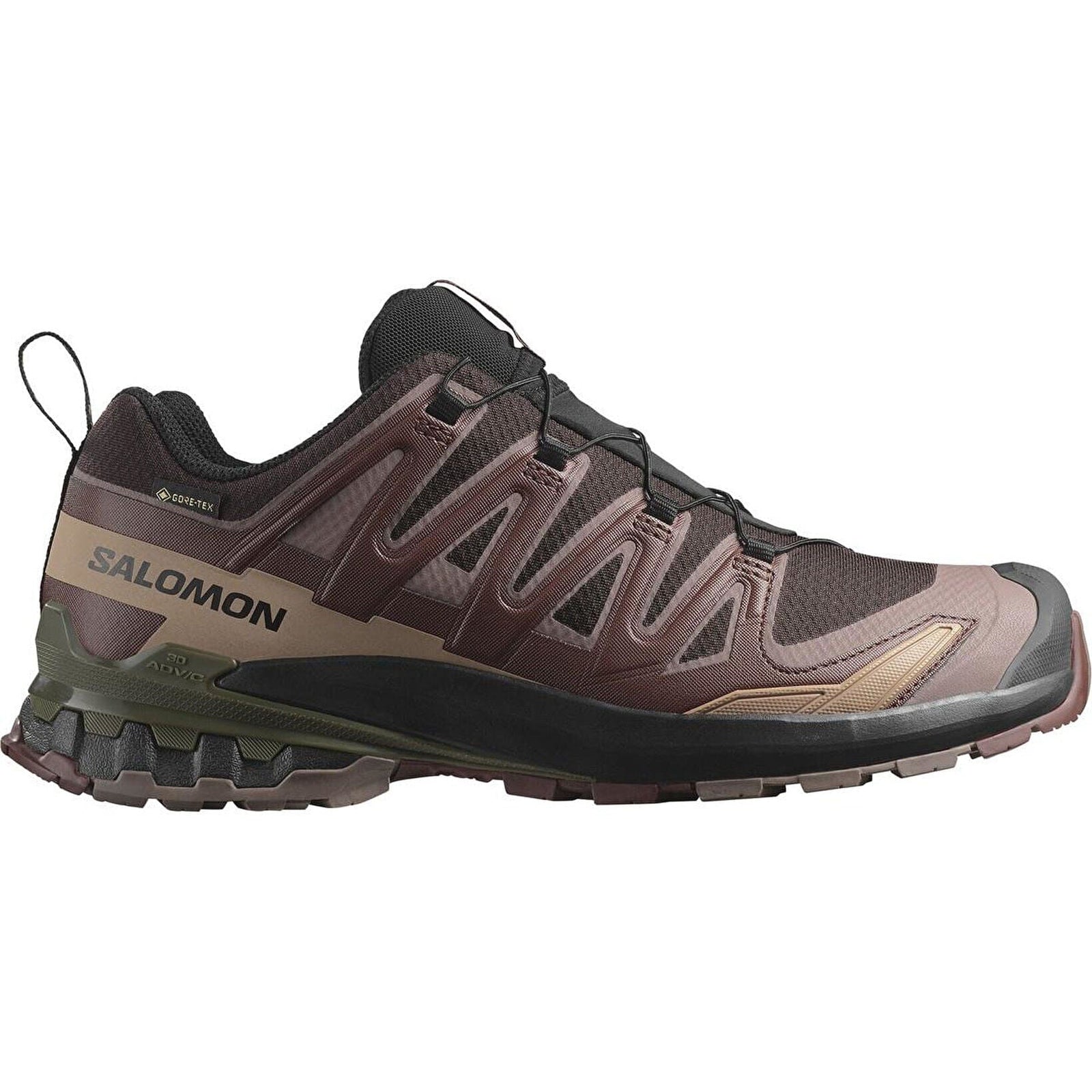 Salomon XA Pro 3D V9 GTX Men's Trail Running Shoes Black Coffee/Rum Raisin/Olive Night US 9 
